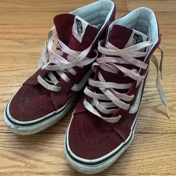 Maroon High Top Vans - Picture 2 of 3